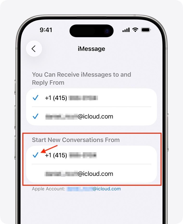 Start new conversation from - iMessage iOS 26
